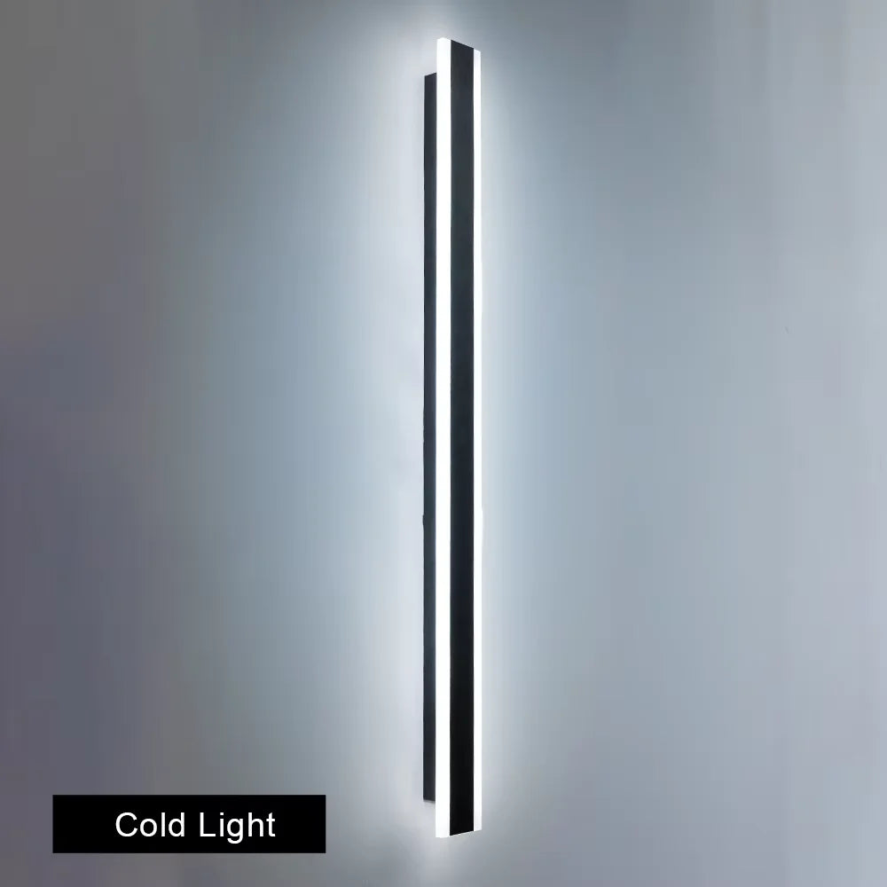 LED Outdoor Long Wall Light IP65 Waterproof — Aluminum Bar Sconce, Villa Porch Garden
