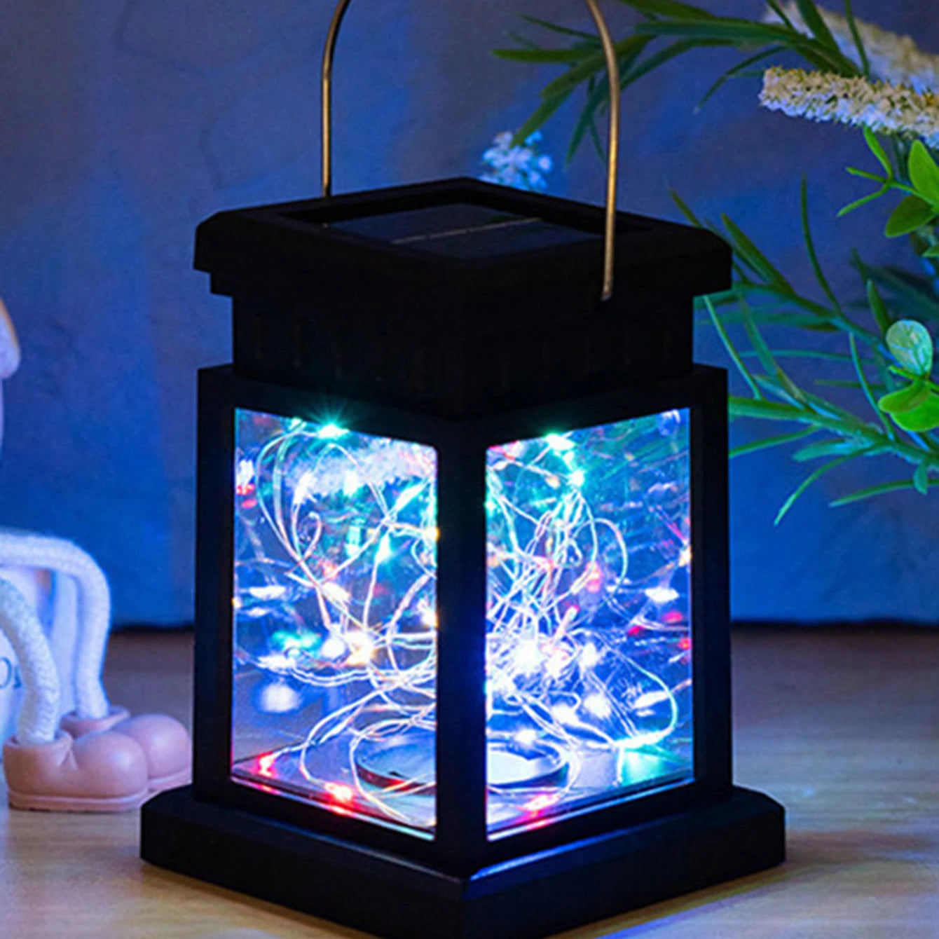 Solar Hanging Lantern — Outdoor Decorative Garden Light, Weatherproof, Patio Table Yard