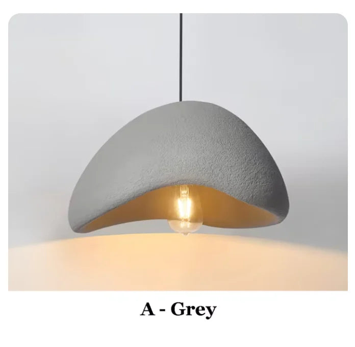 Pendant Chandelier — Nordic Wabi Sabi Hanging Lamp, Handmade, Living Room Bedroom Dining Room