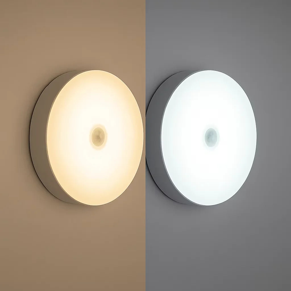 LED Motion Sensor Night Light — Rechargeable, Magnetic Mount, 3 Color Modes, Closet Bedside Cabinet