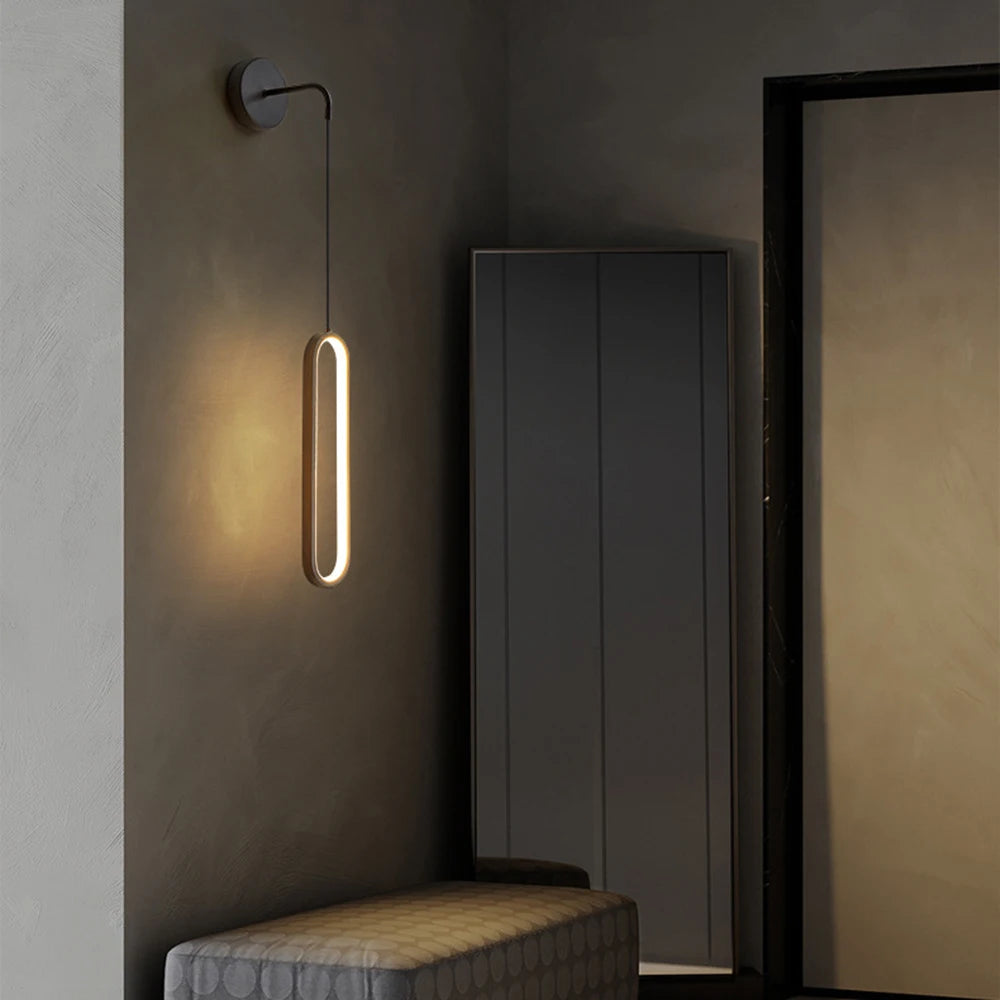 Wall Sconce — 18W 3-Color LED Wall Lamp, Metal Acrylic, Living Room Bedroom TV Background