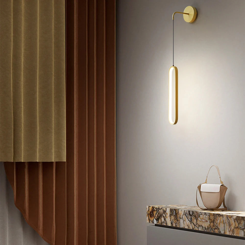 Wall Sconce — 18W 3-Color LED Wall Lamp, Metal Acrylic, Living Room Bedroom TV Background