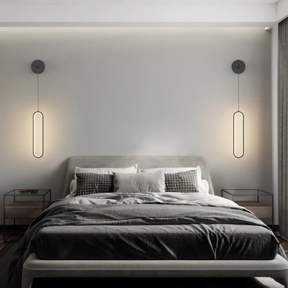 Wall Sconce — 18W 3-Color LED Wall Lamp, Metal Acrylic, Living Room Bedroom TV Background