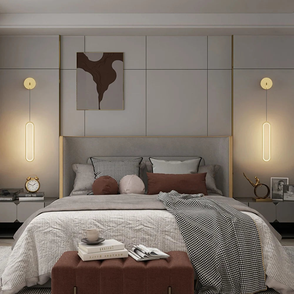 Wall Sconce — 18W 3-Color LED Wall Lamp, Metal Acrylic, Living Room Bedroom TV Background