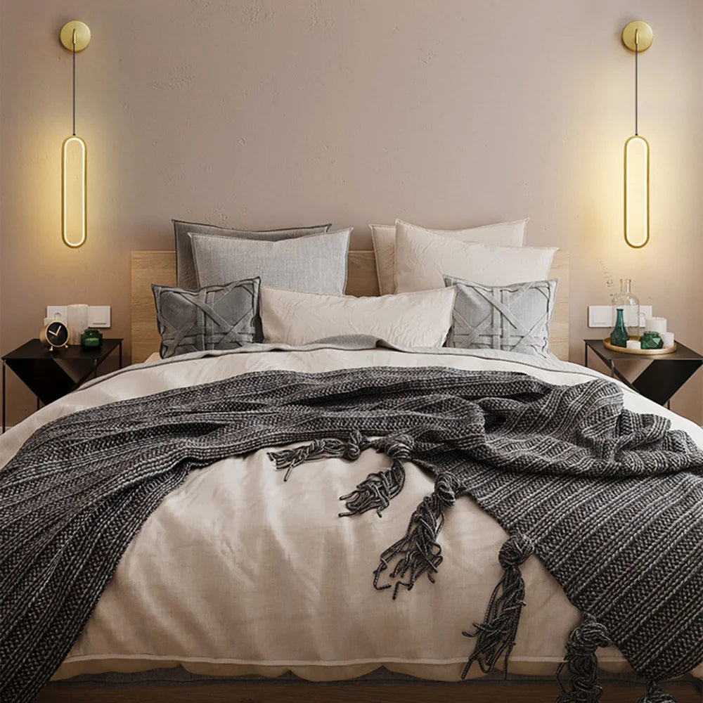 Wall Sconce — 18W 3-Color LED Wall Lamp, Metal Acrylic, Living Room Bedroom TV Background