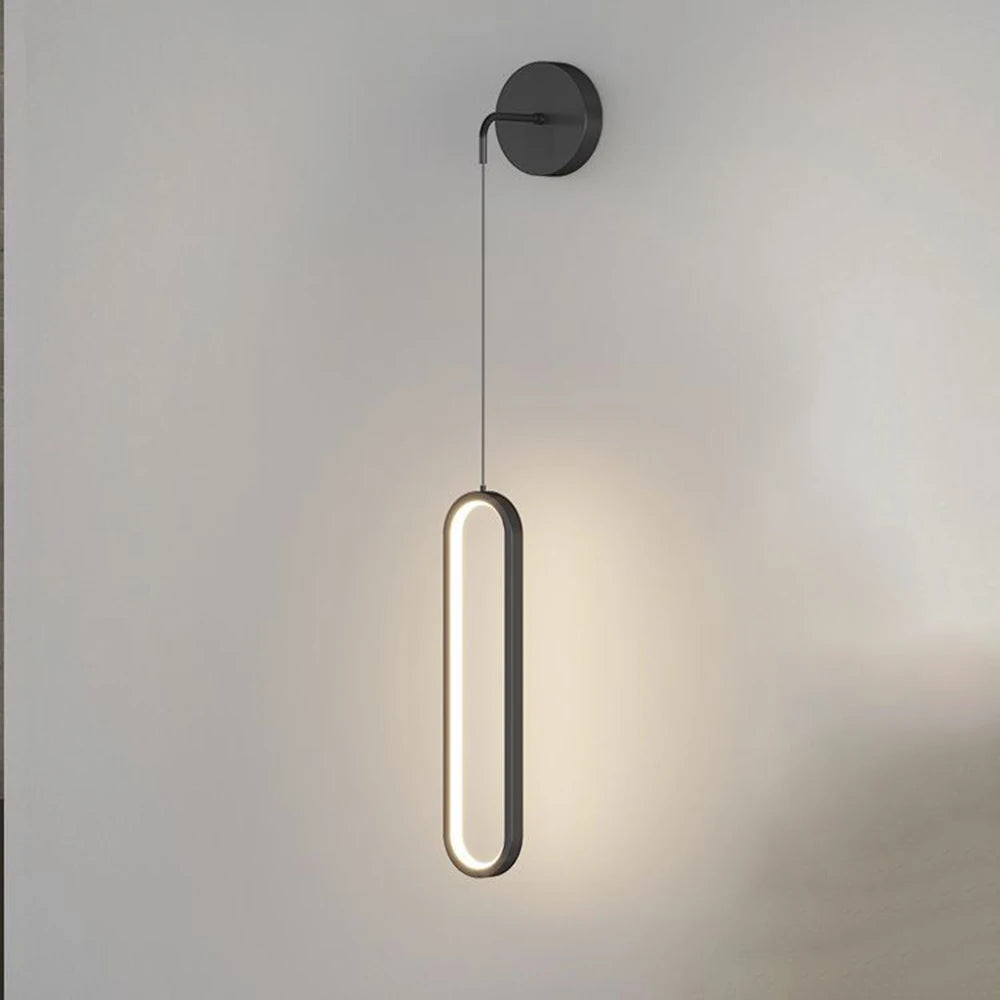 Wall Sconce — 18W 3-Color LED Wall Lamp, Metal Acrylic, Living Room Bedroom TV Background