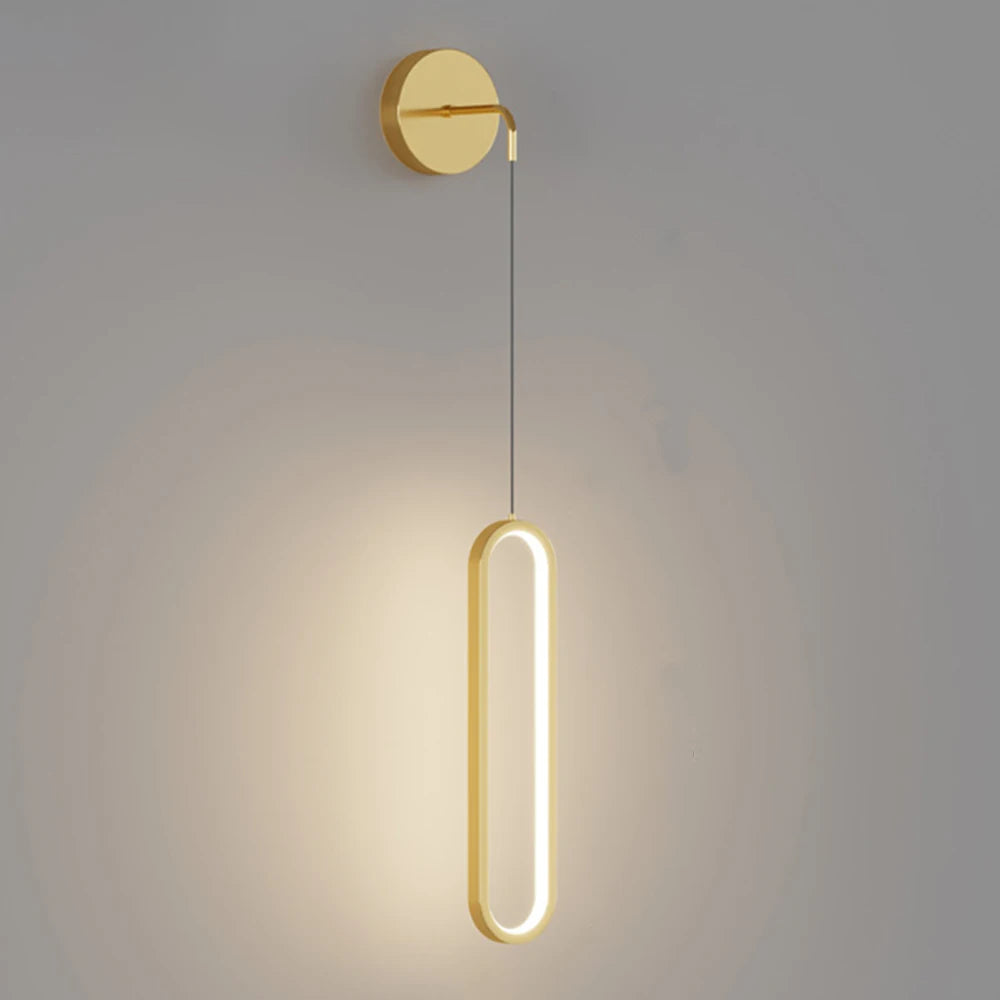 Wall Sconce — 18W 3-Color LED Wall Lamp, Metal Acrylic, Living Room Bedroom TV Background