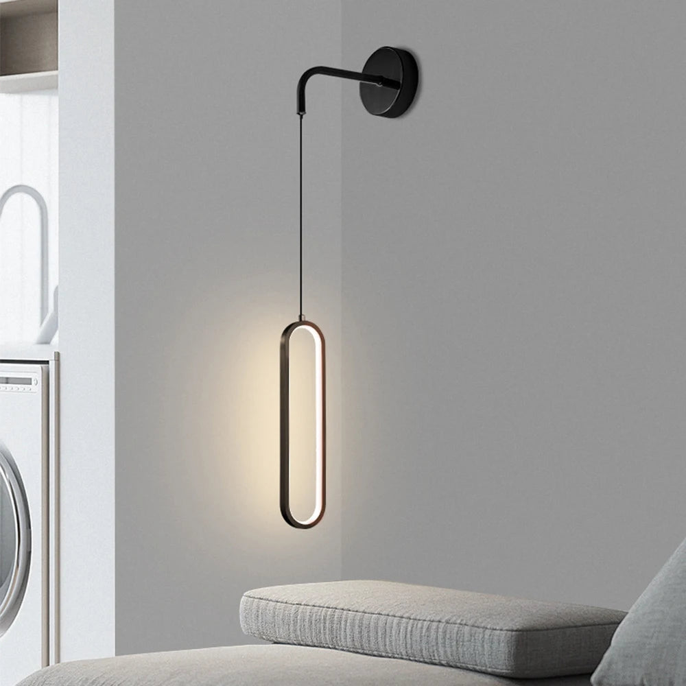 Wall Sconce — 18W 3-Color LED Wall Lamp, Metal Acrylic, Living Room Bedroom TV Background