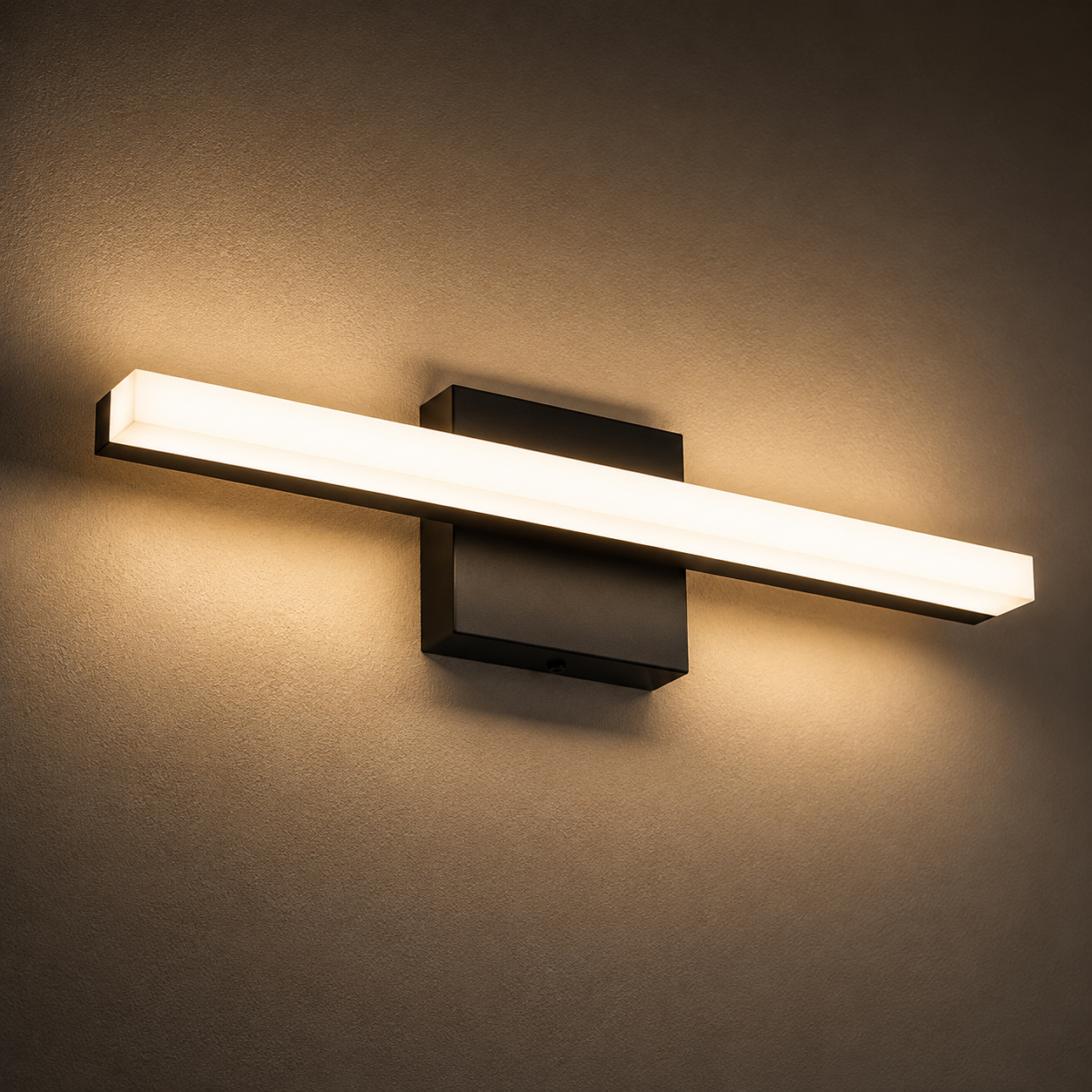 Bathroom Vanity Light Bar — IP44 Mirror Light, Aluminum, Modern Bath Wall Sconce, Black Silver