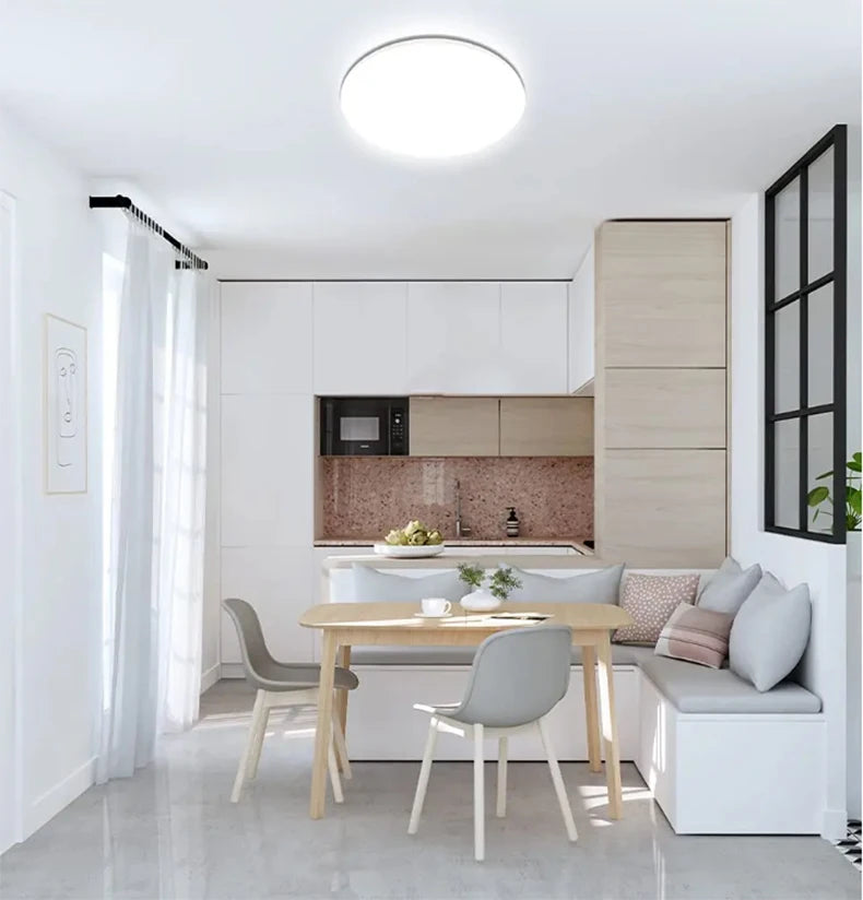 LED Ceiling Light — Ultra-Thin Round Flush Mount, Dimmable, 4 Sizes, Bedroom Living Room