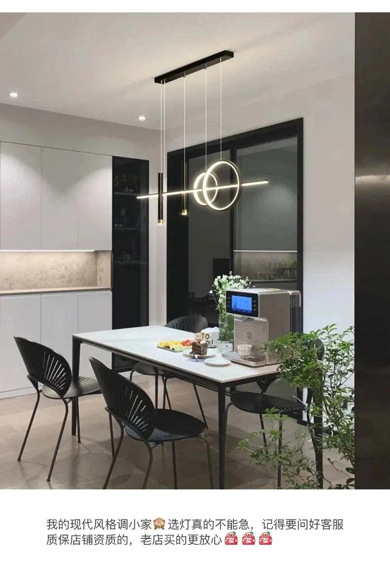 LED Pendant Chandelier — 45W Dimmable Bar Light, Restaurant Kitchen Dining Room Bedroom