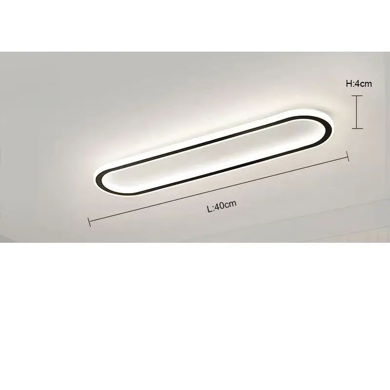 Modern LED Ceiling Light — Flush Mount, Iron Fixture, Aisle Hallway Kitchen Bedroom Entryway