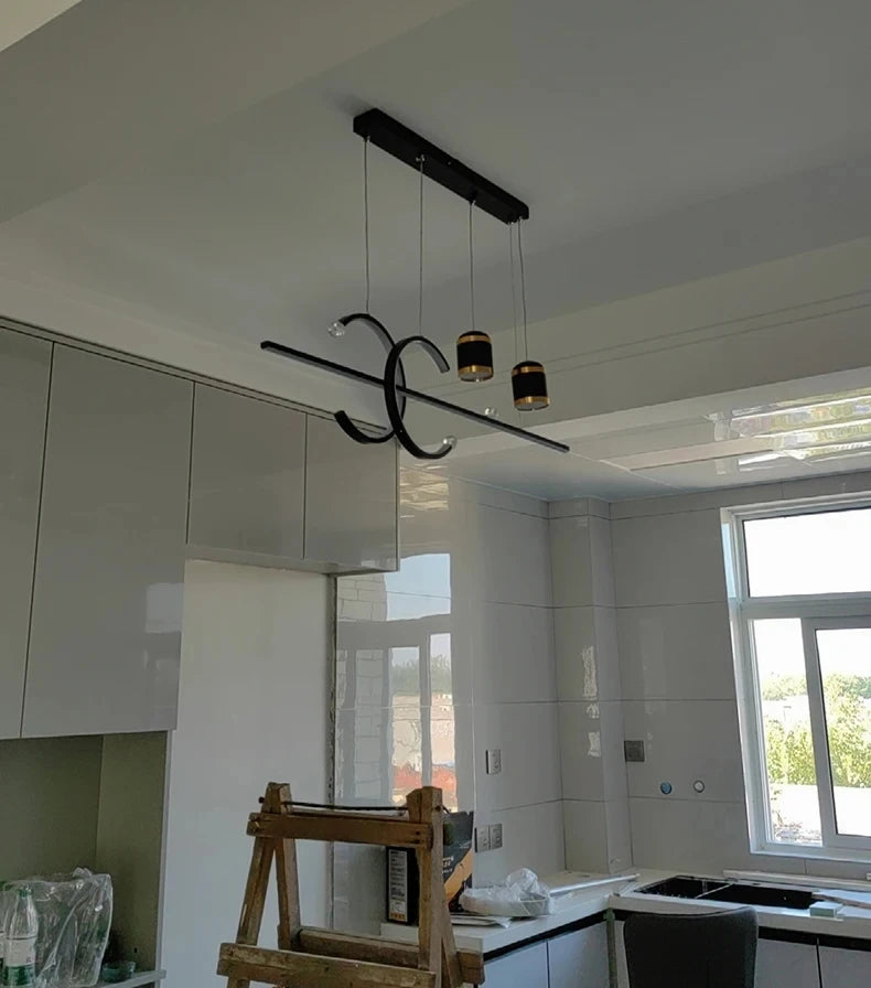 LED Pendant Chandelier — 45W Dimmable Bar Light, Restaurant Kitchen Dining Room Bedroom