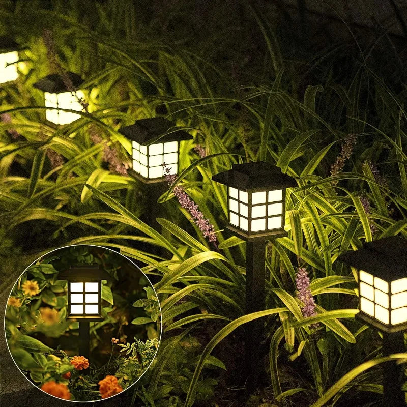 Solar Pathway Lights 2-Pack — Waterproof Outdoor Garden Stake Lights, Walkway Driveway Yard