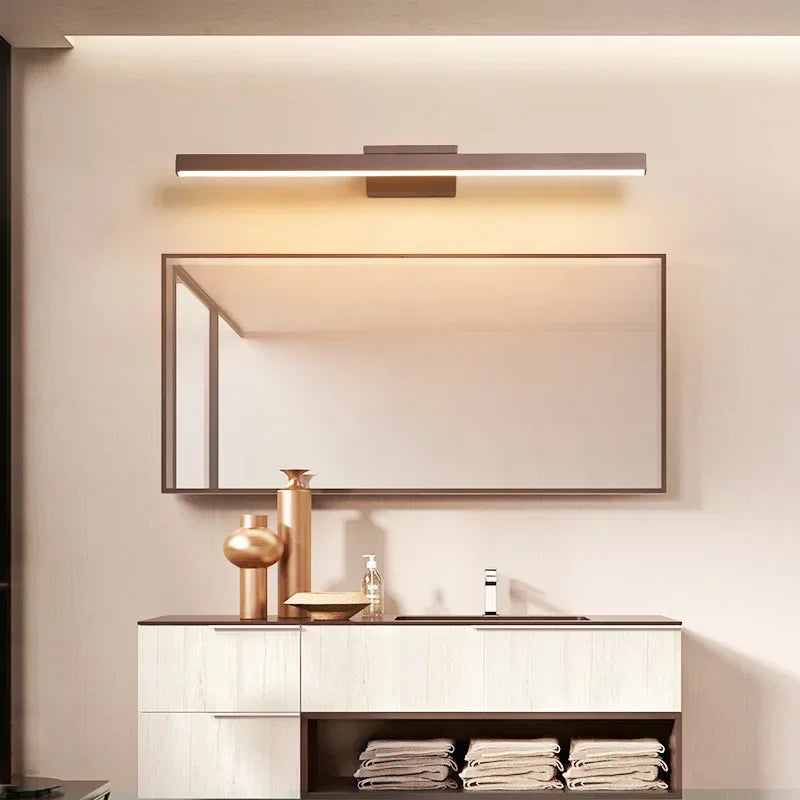Bathroom Vanity Wall Light — Dimmable Mirror Light, Aluminum, Modern Bathroom Fixture
