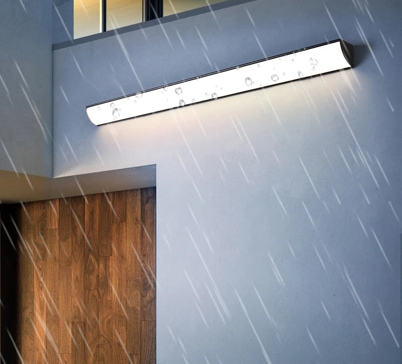Outdoor Wall Sconce — Long Strip Minimalist Wall Light, IP65 Waterproof, Porch Garden Villa