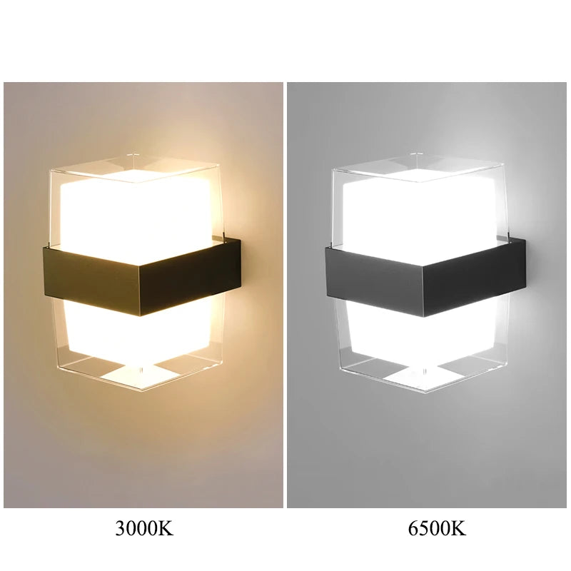LED Wall Lamp Indoor Outdoor — IP65 Waterproof, Dimmable Touch Switch, Porch Balcony