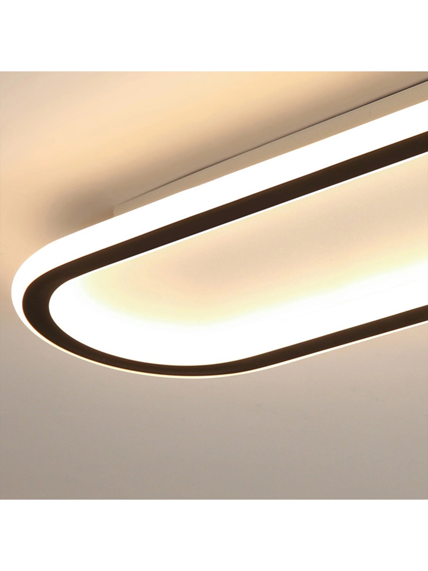 LED Ceiling Light — Linear Geometric Strip, 16/24/31in, Black, Kitchen Bedroom Restaurant