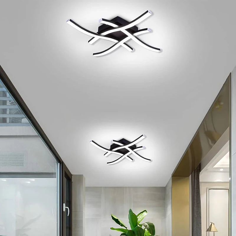 LED Ceiling Light — Modern Flush Mount Fixture, Living Room Dining Room Bedroom Kitchen