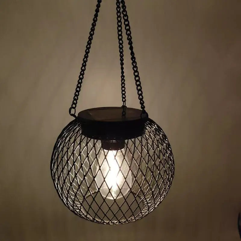 Solar Hanging Lantern — Decorative Outdoor Metal Fairy Light, Waterproof, Garden Patio Yard