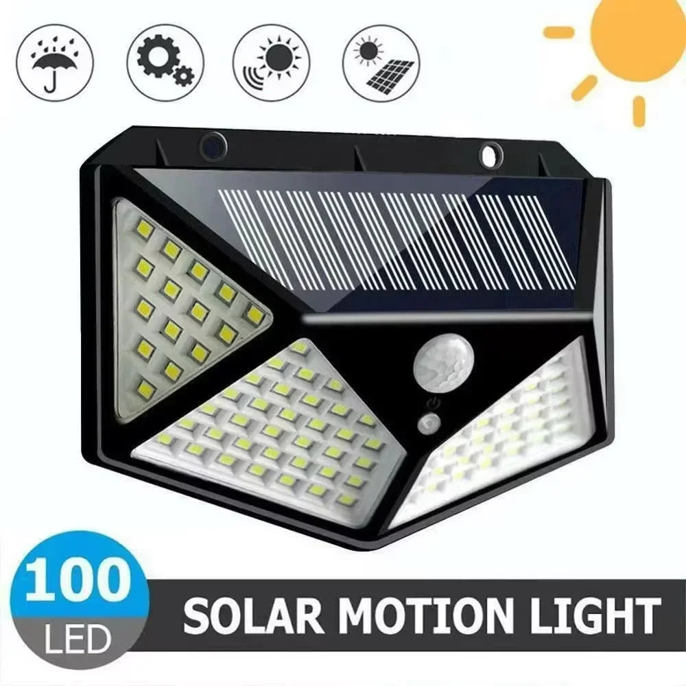 LED Solar Motion Sensor Light — 270° Waterproof IP65 Spotlight, Garden Security Lamp