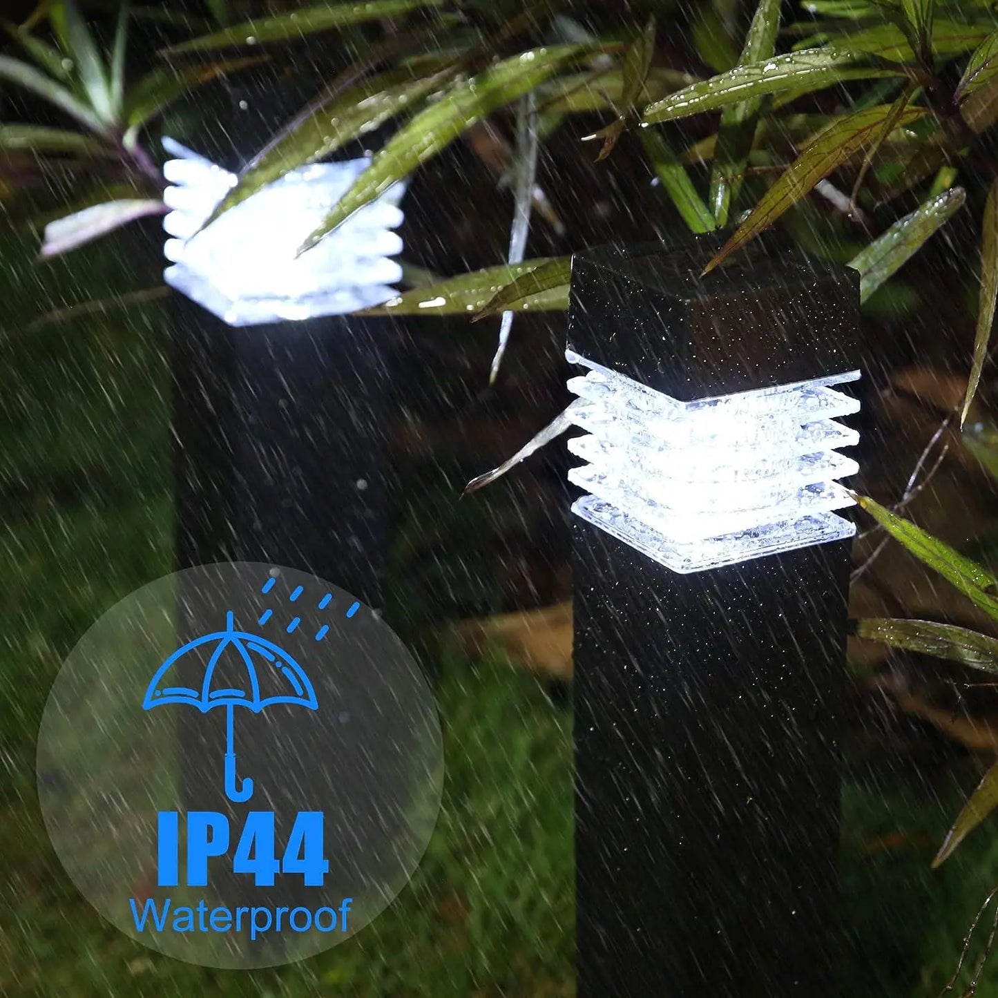 Solar Pathway Lights — IP65 Waterproof Outdoor Garden Stake Lights, Driveway Walkway Yard