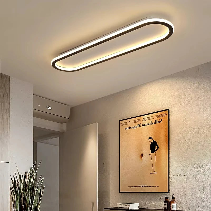 Modern LED Ceiling Light — Flush Mount, Iron Fixture, Aisle Hallway Kitchen Bedroom Entryway