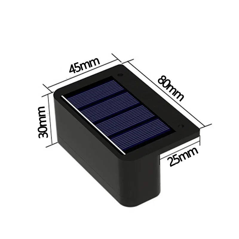 Solar Wall Lights Outdoor — IP65 Waterproof, Garden Fence Stair Pathway Step Lighting