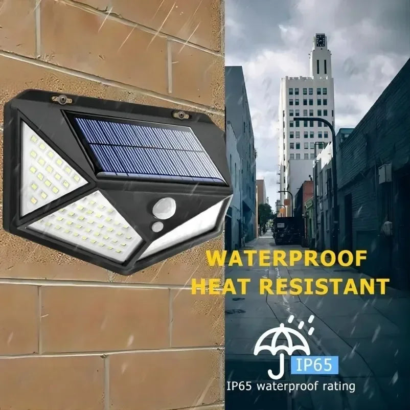 LED Solar Motion Sensor Light — 270° Waterproof IP65 Spotlight, Garden Security Lamp