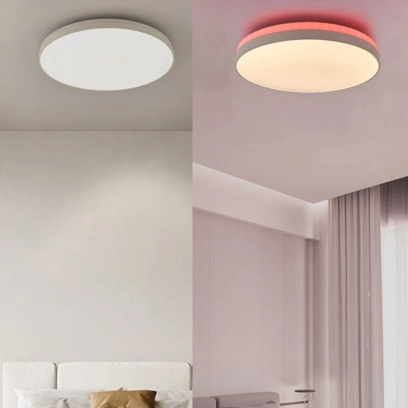 LED Ceiling Light — Smart RGB Tuya App Control, Dimmable Ambient Backlight, Music Sync, Living Room