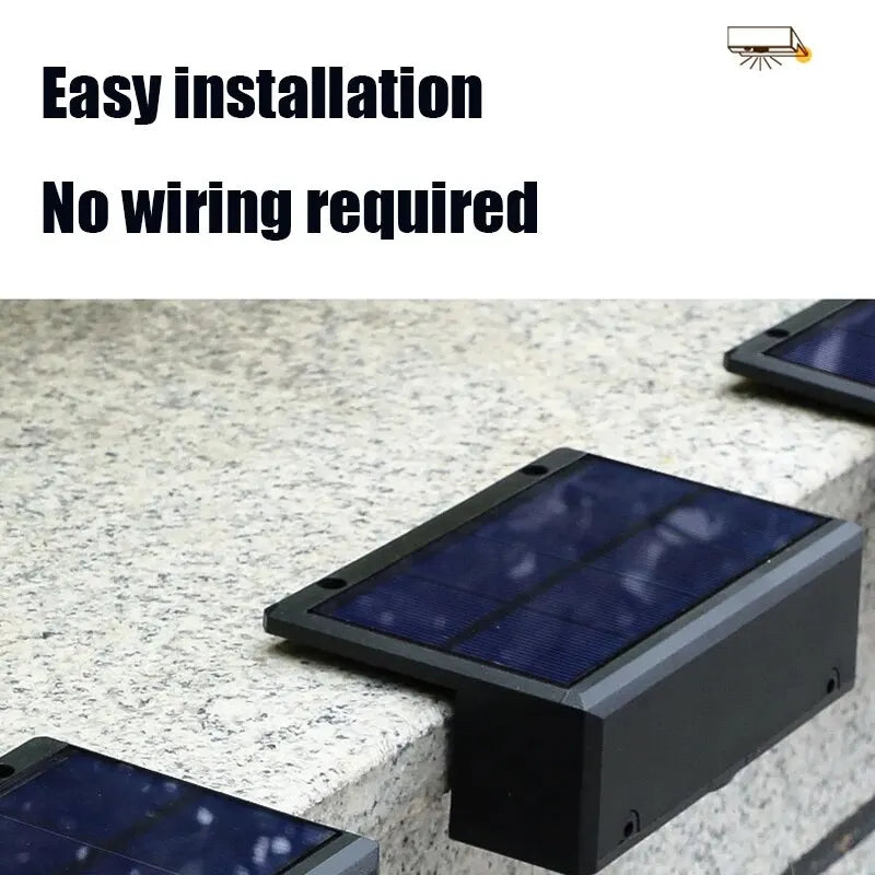 Solar Outdoor Wall Light Square — IP65 Waterproof, 4 Color Options, Garden Fence Decor