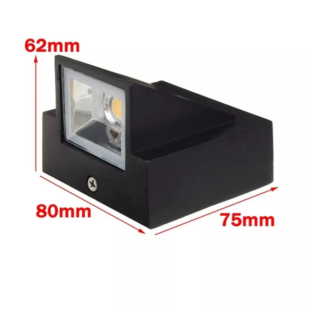 LED Outdoor Wall Lamp — IP65 Waterproof Aluminum Sconce, Balcony Garden, 6 Colors