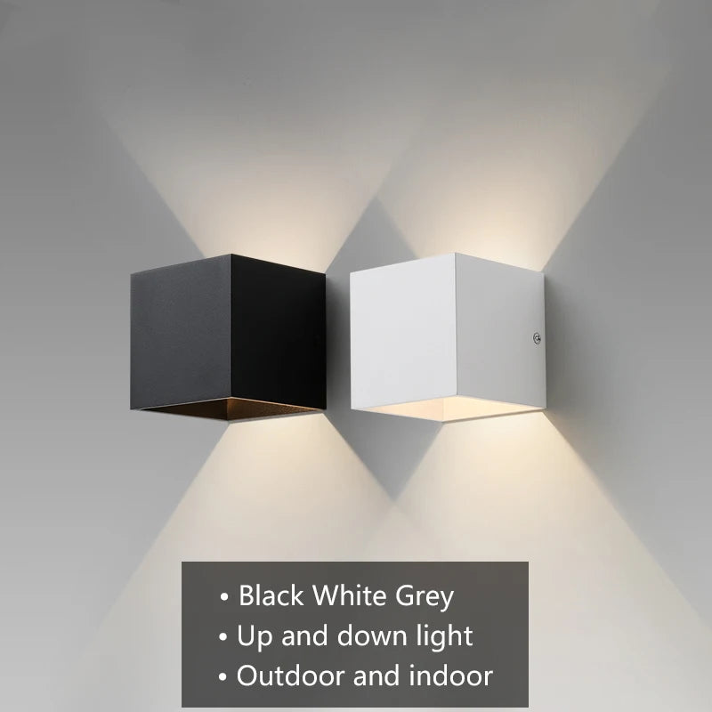 LED Wall Light Indoor Outdoor — IP65 Waterproof Aluminum, Porch Bedroom Bedside