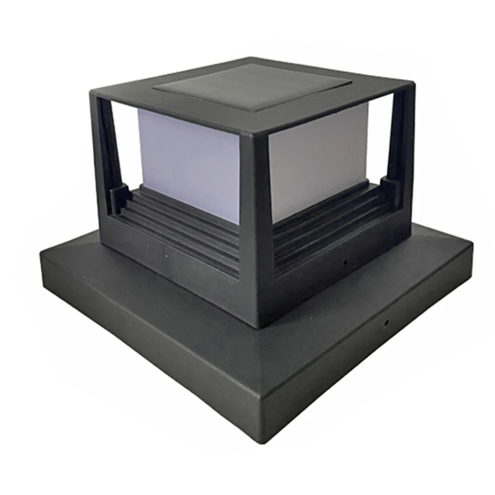 Solar Column Post Cap Light — Outdoor Fence Gate Pillar Garden Courtyard Lamp, IP54 Waterproof
