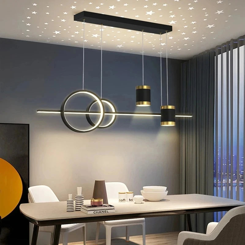LED Pendant Chandelier — 45W Dimmable Bar Light, Restaurant Kitchen Dining Room Bedroom