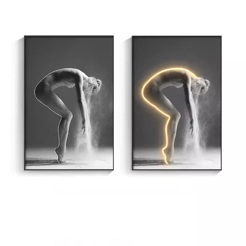 LED Art Figure Wall Lamp — Dimmable Ceramic Sculptural Light, Living Room Bedroom Decor