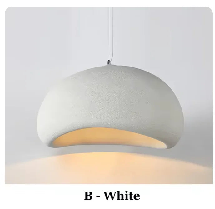 Pendant Chandelier — Nordic Wabi Sabi Hanging Lamp, Handmade, Living Room Bedroom Dining Room