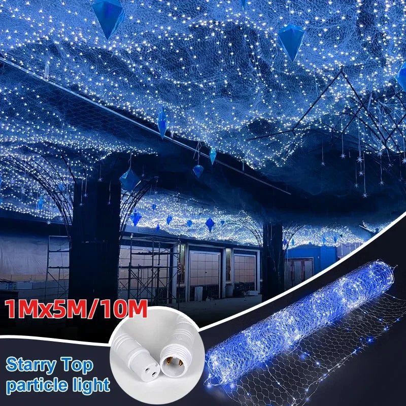 LED Starry Sky Mesh Net Lights — LED String Curtain, Wedding Party Indoor Decor