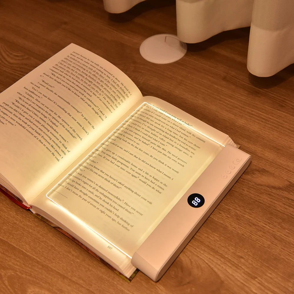LED Book Light & Night Light 2-in-1 — 3 Color Temps, Stepless Dimming, Timer, USB Rechargeable