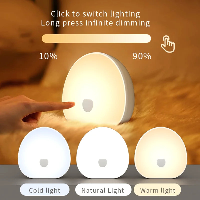 Mini Night Light with White Noise — 10 Sounds, Color Lighting, Timer, Rechargeable, Portable