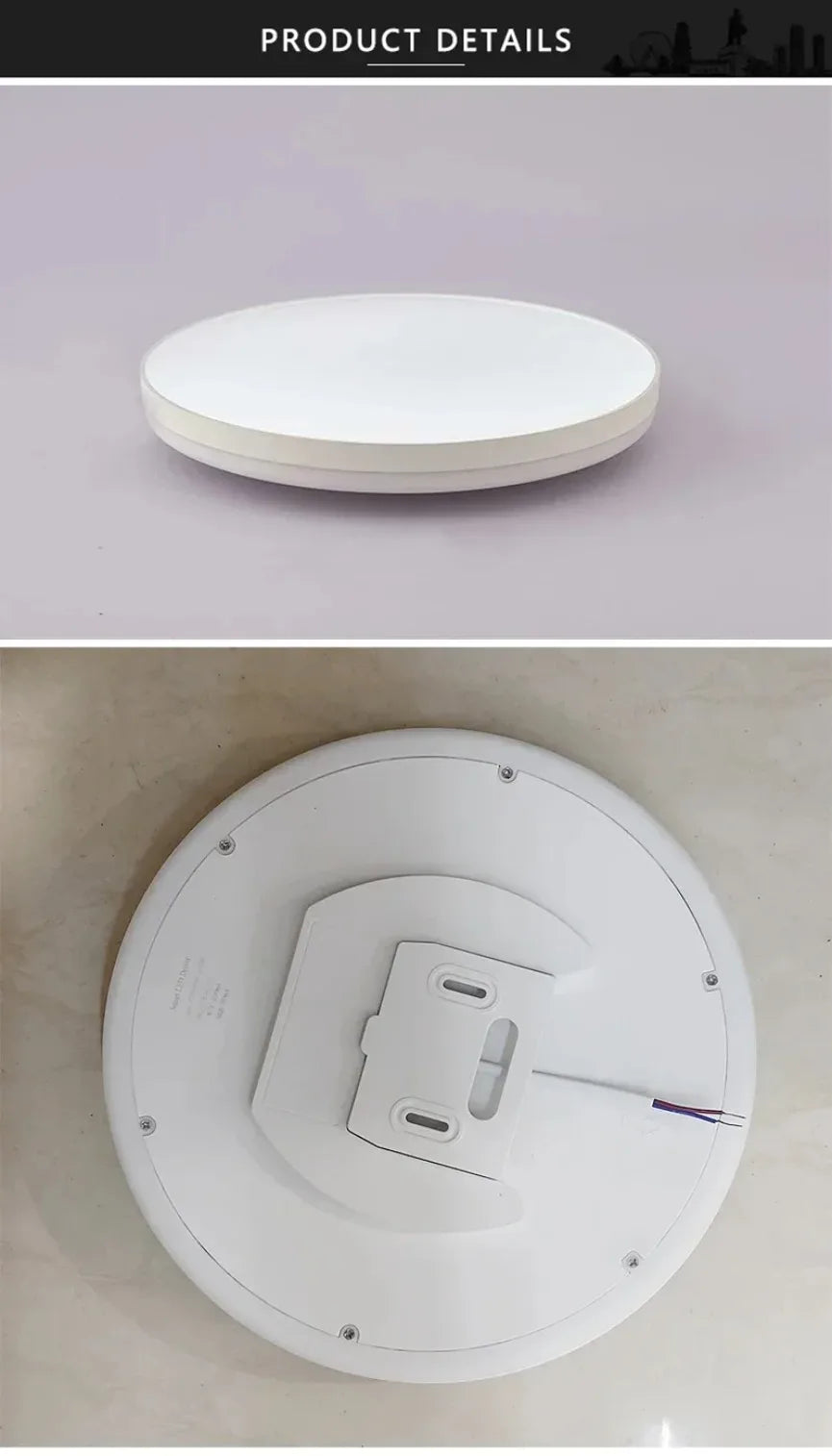 LED Ceiling Light — Smart RGB Tuya App Control, Dimmable Ambient Backlight, Music Sync, Living Room