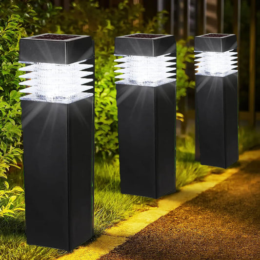 Solar Pathway Lights — IP65 Waterproof Outdoor Garden Stake Lights, Driveway Walkway Yard