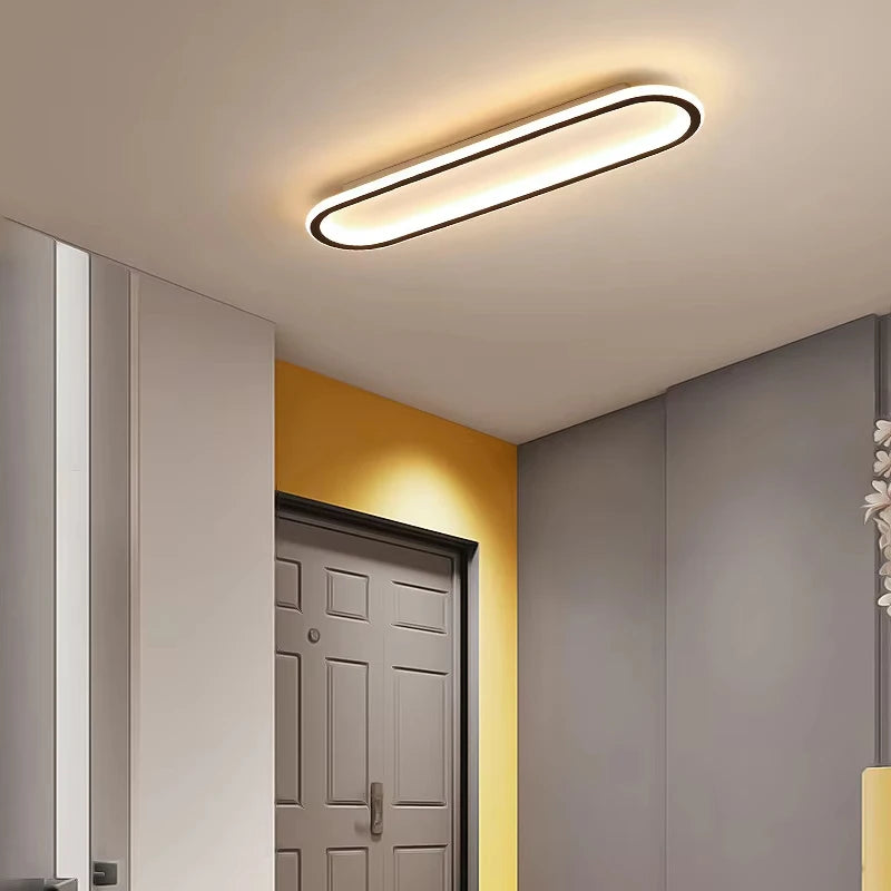 Modern LED Ceiling Light — Flush Mount, Iron Fixture, Aisle Hallway Kitchen Bedroom Entryway