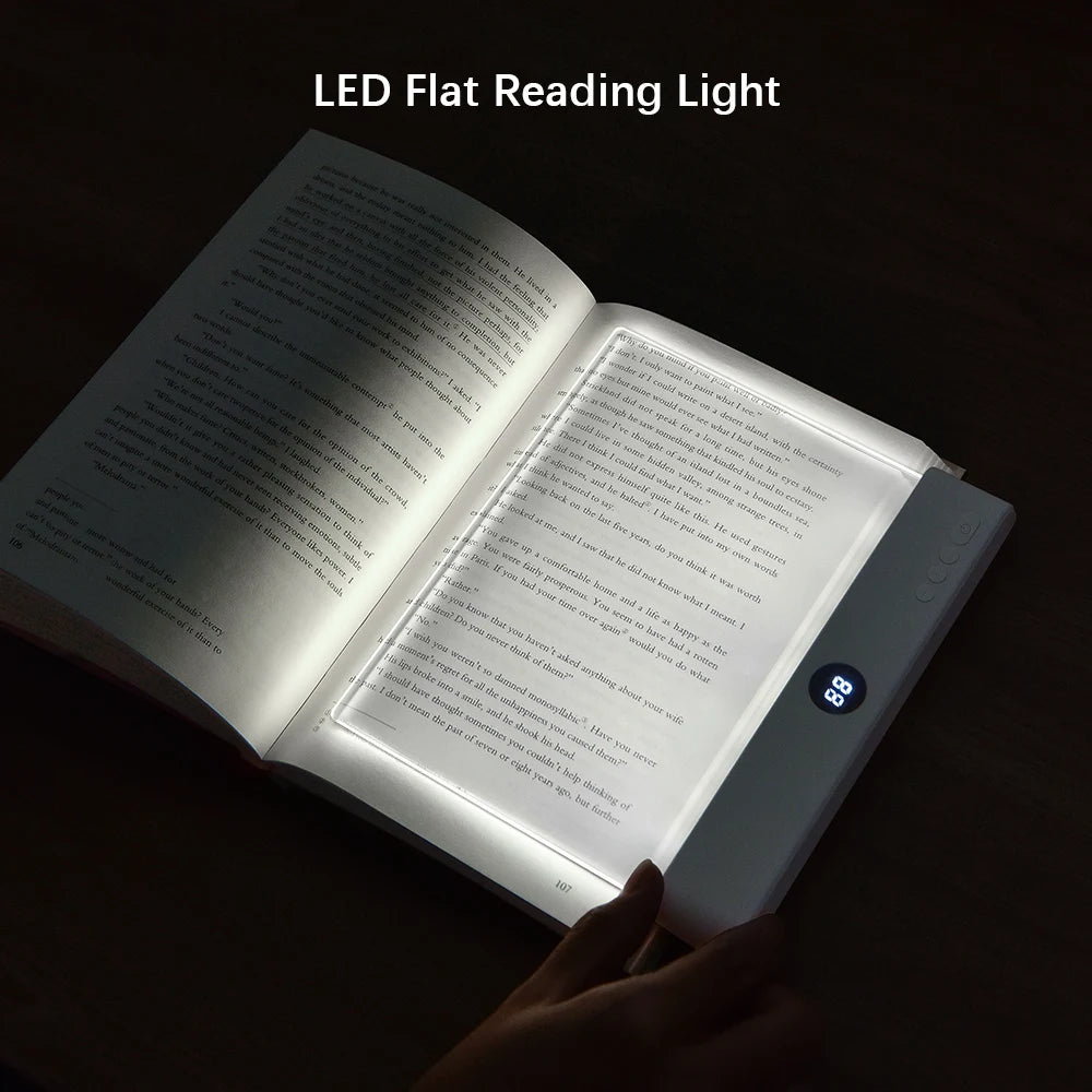 LED Book Light & Night Light 2-in-1 — 3 Color Temps, Stepless Dimming, Timer, USB Rechargeable