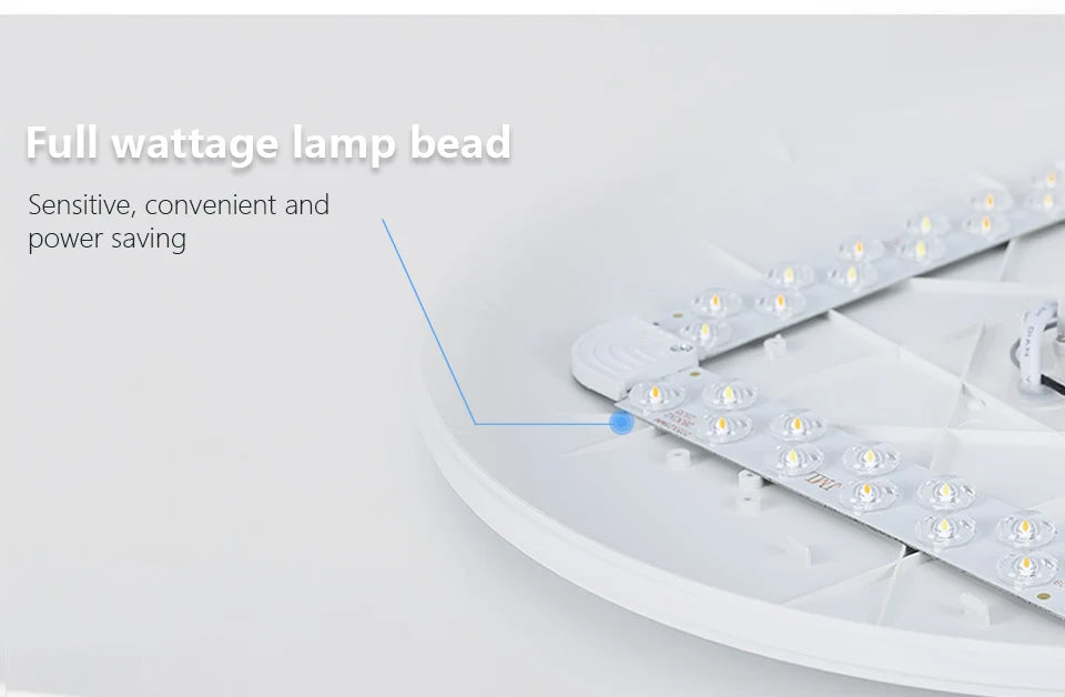 LED Ceiling Light — Smart Dimmable App Remote Control, 3000–6000K, Black White, Bedroom Living Room