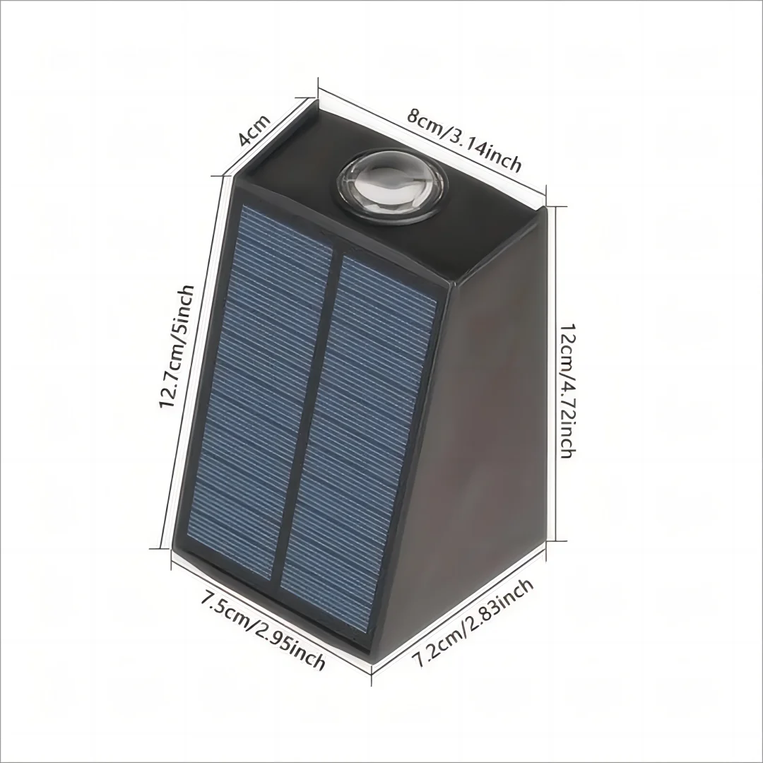 Solar Outdoor Wall Light — Up Down Garden Sconce, Waterproof Villa Patio Yard Atmosphere Light