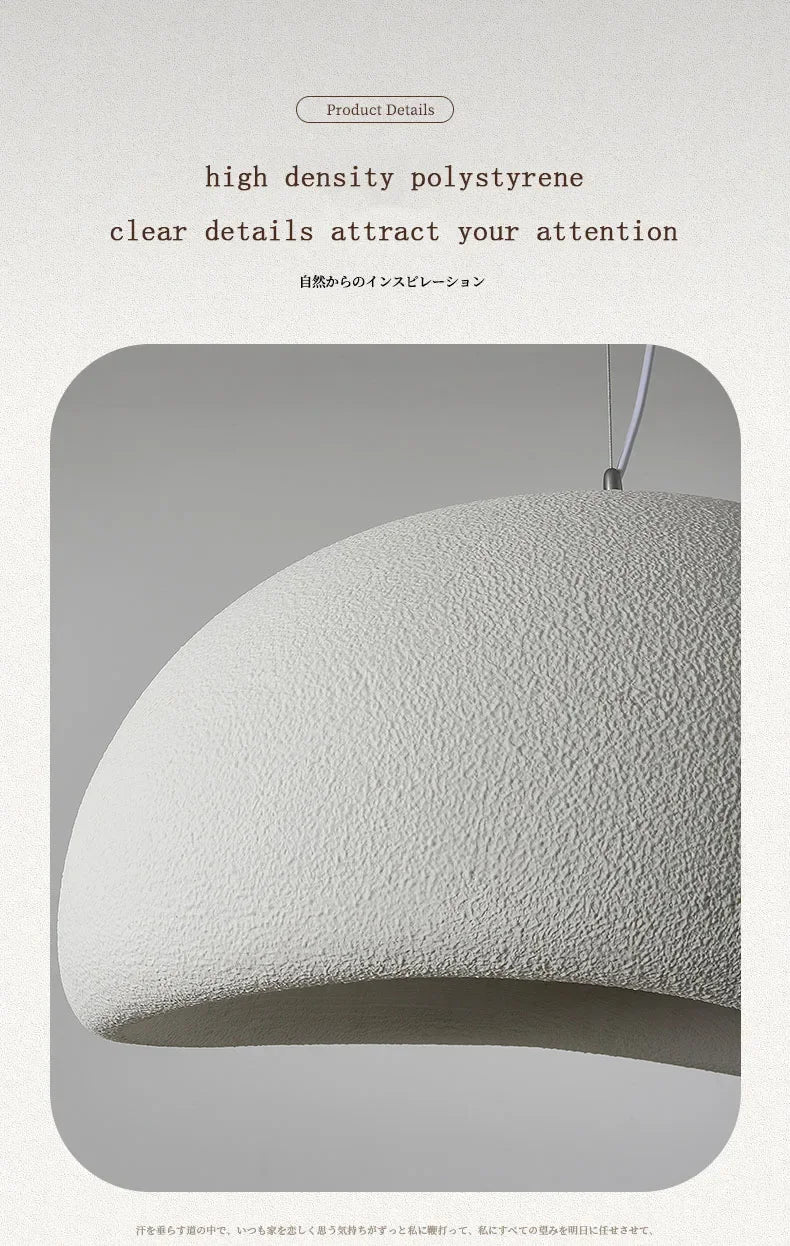 Pendant Chandelier — Nordic Wabi Sabi Hanging Lamp, Handmade, Living Room Bedroom Dining Room