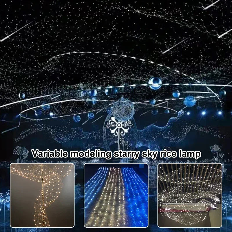 LED Starry Sky Mesh Net Lights — LED String Curtain, Wedding Party Indoor Decor