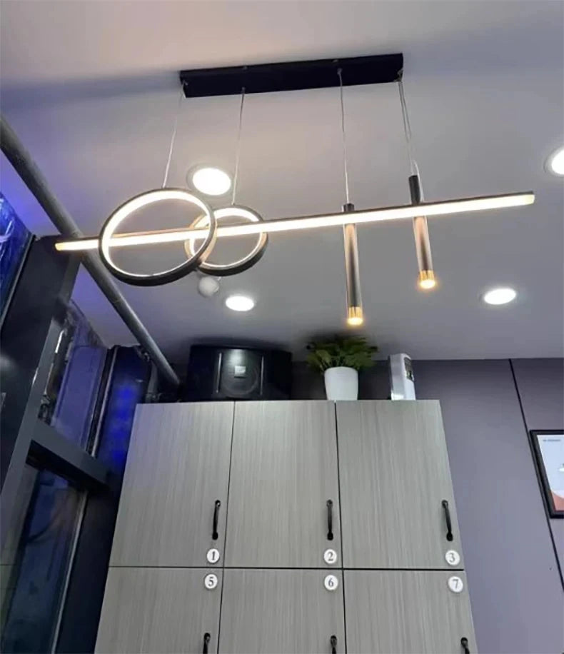 LED Pendant Chandelier — 45W Dimmable Bar Light, Restaurant Kitchen Dining Room Bedroom