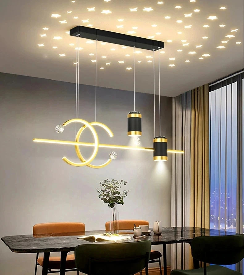 LED Pendant Chandelier — 45W Dimmable Bar Light, Restaurant Kitchen Dining Room Bedroom